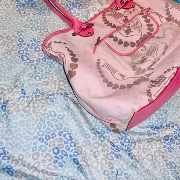 Vintage Pink Juicy Couture Purse Diaper Baby Bag Tote Handbag Y2K Changing Pad - Picture 6 of 10